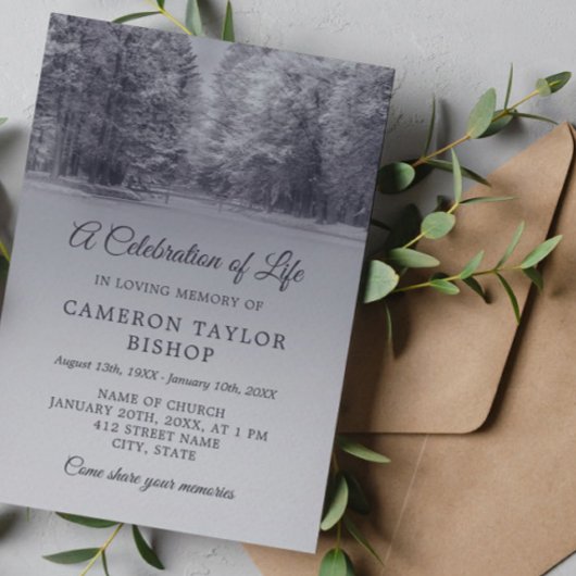 Winter Bridge Celebration of Life Kaart