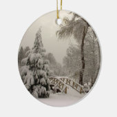 Winter Bridge Ornament Personalized Winter Snow (Links)