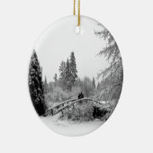 Winter Brug Ornament Sneeuw Bomen Decoraties (Rechts)