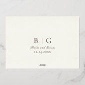 Winter Bruidsflora 2 Folie Uitnodiging (Achterkant)