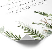 Winter bruiloft badkamer mand teken poster (Hoek)