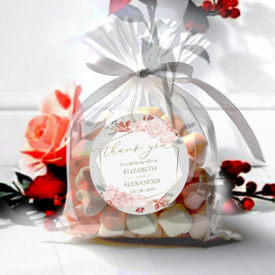 Winter bruiloft dank u Sticker vergulde Waterverf