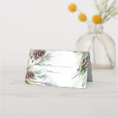 Winter bruiloft dennen kegels sneeuw dennen takken (Voorkant)