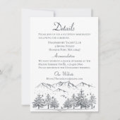 Winter Bruiloft Details Landelijk, Rustieke Berg Kaart (Voorkant)