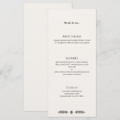 Winter Bruiloft Evenement Menu Hoofdgerecht Plat K (Voorkant / Achterkant)