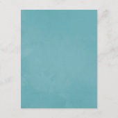 Winter Bruiloft Floral Gast Details Informatiekaartje (Achterkant)