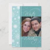 Winter bruiloft foto uitnodiging Kaarten (Achterkant)