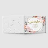 Winter bruiloft gastenboek vergulde Waterverf Flor (Volledig)