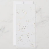 Winter Bruiloft Menu Kaart vergulde Waterverf Bloe (Achterkant)