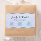 Winter Bruiloft Mini Wijnfles Label (Insitu)