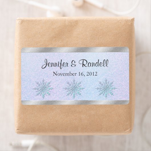 Winter Bruiloft Mini Wijnfles Label (Insitu)