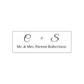 Winter Bruiloft Monogram Zelfinktende Stempel (Design)
