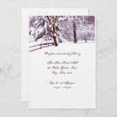 Winter bruiloft mooi kaart (Voorkant / Achterkant)