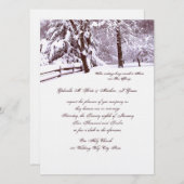 Winter bruiloft mooi kaart (Voorkant / Achterkant)
