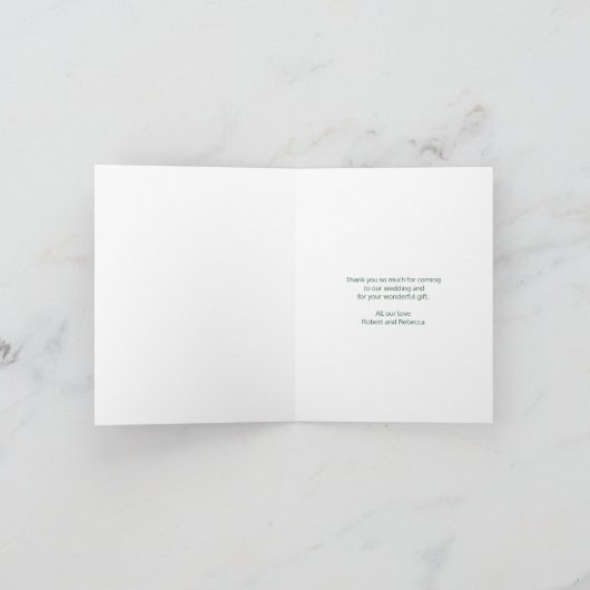 Winter bruiloft pijnbomen groen dank u kaarten (Binnen)