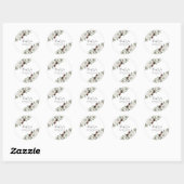 Winter bruiloft pijnboom gunst dank u ronde sticker (Vel)