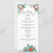 Winter bruiloft programma met elegante tekst en Ho (Achterkant)