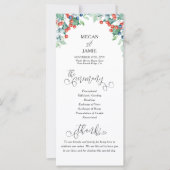 Winter bruiloft programma met elegante tekst en Ho (Voorkant)