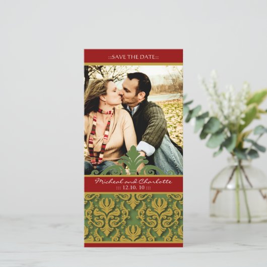 Winter Bruiloft Save the Date Bruiloft (Staand voorkant)