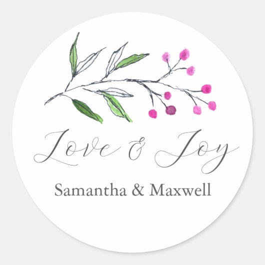 Winter bruiloft Stickers dank u eenvoudig (Voorkant)