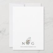 Winter bruiloft uitnodiging Eucalyptus Botanical (Achterkant)