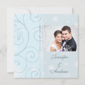 Winter bruiloft uitnodiging fotokaarten (Achterkant)