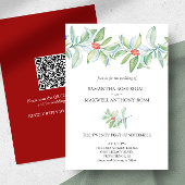 Winter bruiloft uitnodiging met QR-code