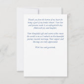 Winter bruiloft waterverf dennen krans bedankkaart (Achterkant)