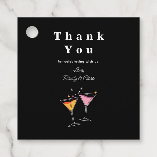 Winter bruiloft zwart-witte wijnfles bedankjes labels (Voorkant)