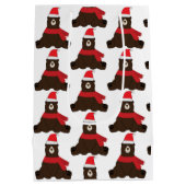 Winter Bruine Beer Cadeautas Midden (Achterkant)