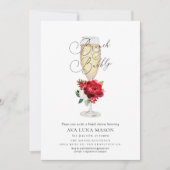 Winter Brunch en Bubble Bridal Shower Invitation Kaart (Voorkant)