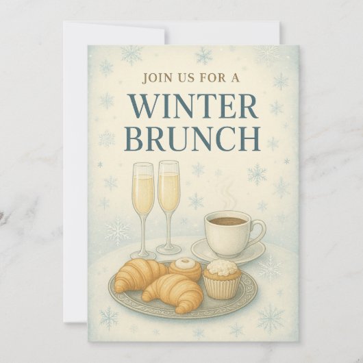 Winter Brunch Uitnodiging | Elegante Vorst  (Voorkant)