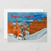 Winter Bryce Canyon National Park Utah Briefkaart (Voorkant / Achterkant)