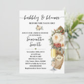 Winter Bubbly & Blooms Before I do Bridal Shower Kaart (Staand voorkant)