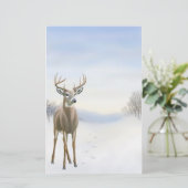 Winter Buck Stationery Briefpapier (Staand voorkant)