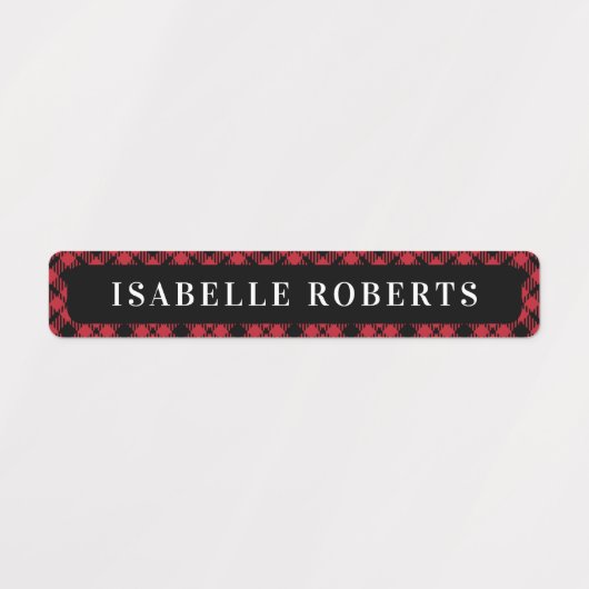 Winter Buffalo Kinder naam Waterbestendige labels (Design 1)