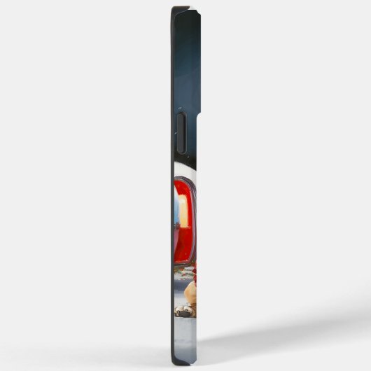Winter Bulldog Caravan Kerstavontuur Case-Mate iPhone Case (Achterkant / Rechts)