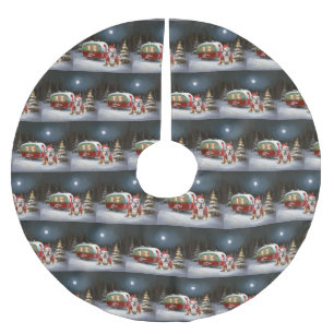 Winter Bulldog Caravan Kerstavontuur Kerstboom Rok