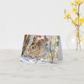 Winter Bunnies Kaart (Gele Bloem)