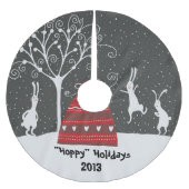 Winter Bunny Hoppy Feestdagen kerstboomrok Kerstboom Rok (Voorkant)