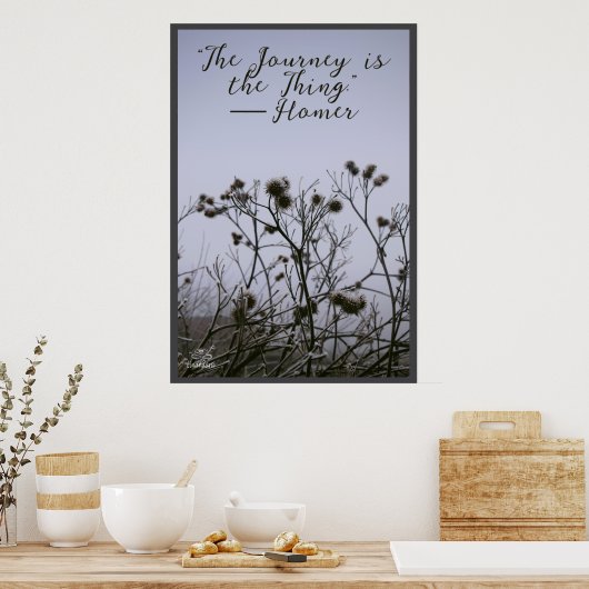 Winter Burdock Fog Frost door Linandara Poster (Keuken)