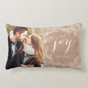WINTER BURLAP   JOY STYLISH HOLIDAY PILLOW KUSSEN