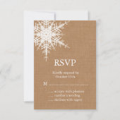 Winter Burlap RSVP (Voorkant)
