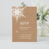 Winter Burlap RSVP (Staand voorkant)