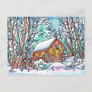 Winter Cabin Briefkaart