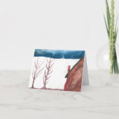 Winter Cabin Holiday Kaart (Voorkant)