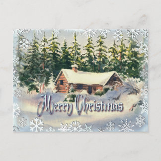 WINTER CABIN IN SNEE DOOR SHARON SHARPE BRIEFKAART