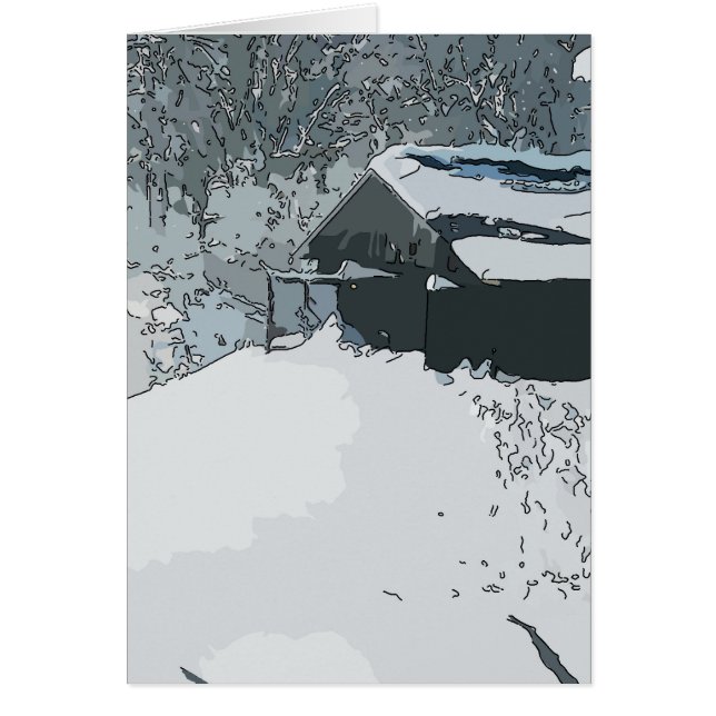 Winter Cabin Snow  (Voorkant)