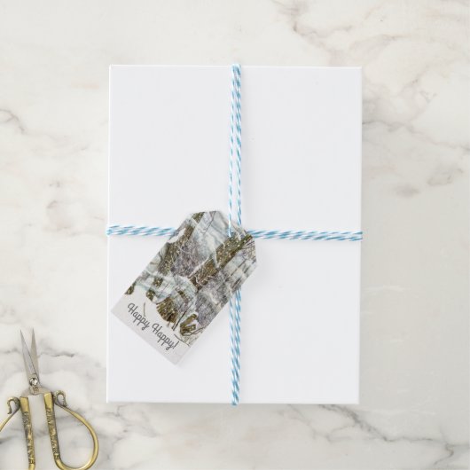 Winter Cadeaulabel (Met Touw)
