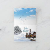 Winter Calm & Kind Wishes Bedankkaart (Binnen)